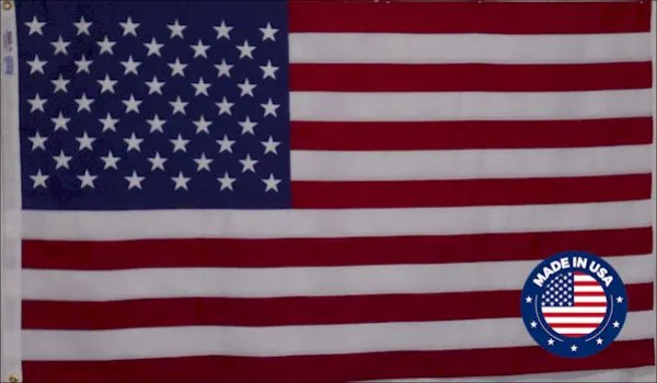3X5 2ply Polyester Sewn American Flag - Made in USA