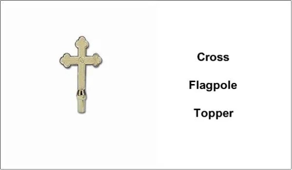 10 inch Val-Lex Gold Finish Cross Ornament