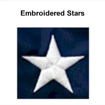 8x12 Flag Embroidered Stars