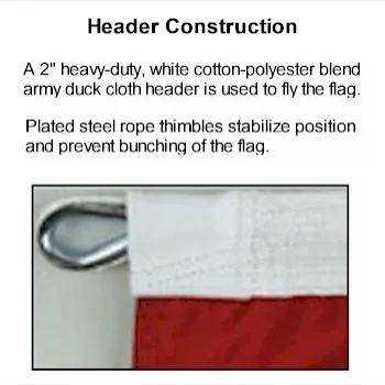 10x19 Flag Header Construction